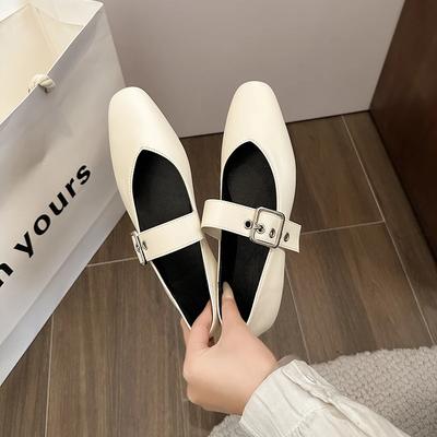 Модные женские сандалии балетки женские остроносые заклепки одинарные туфли неглубокие женские сандалии на толстой подошве Мэри Джейн Zapatos De Mujer