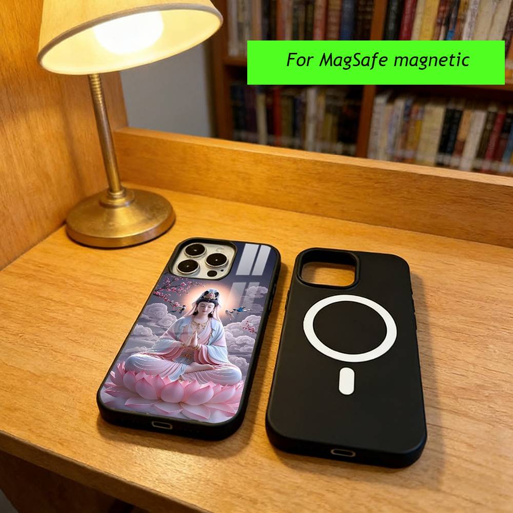 Avalokiteshvara Phone Case For iPhone17,16,15,14,13,12,11 Plus,Pro Magnetic with Magsafe Wireless Charging