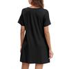 Women's Summer Casual Round Neck Pleated With Pockets Solid Color Short Sleeve Dresses