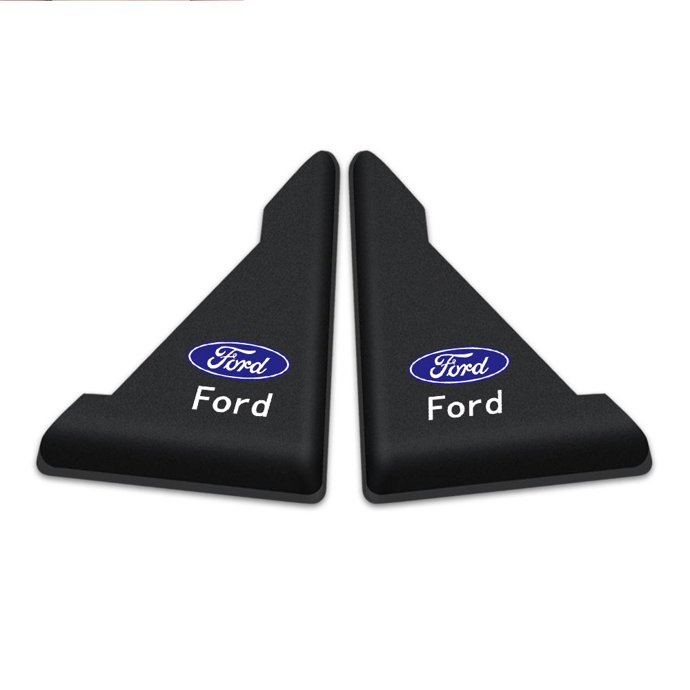 2PCS Silicone Car Badge Door Corner Cover Bumper Crash Scratch Protector For Ford CMax Fusion Escort Explorer Kuga Mustang ST RS