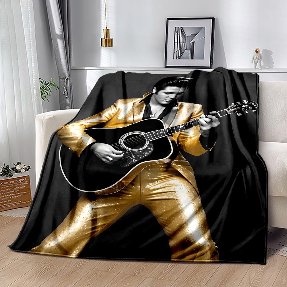Elvis Presley: Rock Roll Blanket Soft Warm Cozy Perfect for Bed Seaside Bedding for All Occasions Playful Design Perfect Gift for Relatives and Friend