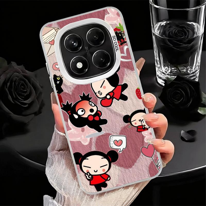 Мультяшный Милый Мягкий Чехол Pucca Garu для Xiaomi Redmi Note 13 14 15 Pro Plus 12S 12 11S 11 11T 10S 10 Ударопрочный Задний Чехол S