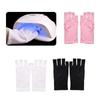 Half-finger Sunscreen Gloves Anti -UV UV-protective Gloves Durable Nail Painting Gloves  Nail Tools