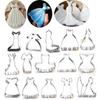 Wedding Dress Metal Cookie Cutters Couple Fondant Cake Decor Princess Cupcake Chocolate Biscuit Mould Patisserie Reposteria