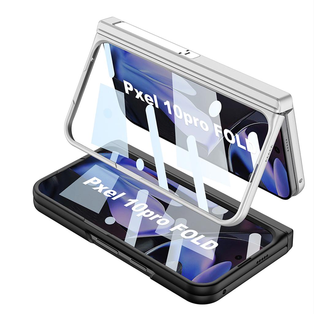 Магнитный шарнир Обычный кожаный чехол для Google Pixel 10 9 Pro Fold Внешний экран Стекло Подставка Бронированный чехол для Pixel 10 Pro Fold Чехол