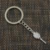 Модный брелок для ключей 30 мм, металлический брелок для ключей, ювелирные изделия, античное серебро, теннисная ракетка, кулон 30x10 мм