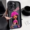 Soft Silicone Case For iPhone 16 Pro 14 15 Plus 11 12 13 Mini 15 Pro Max Coque 16Pro Shockproof Phone Cover Fashion Bratz Cute