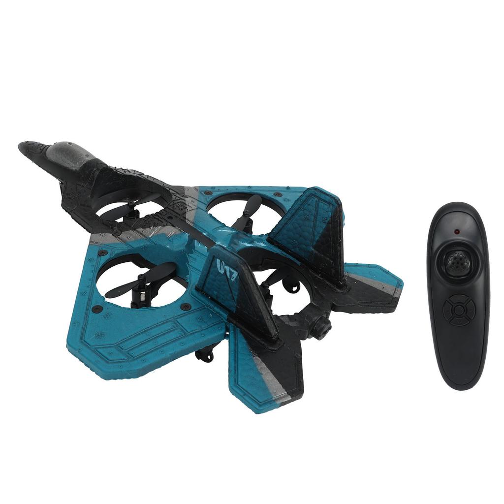 2,4 ГГц Детская радиоуправляемая модель планера Светодиодная подсветка Стабильный полет Самолет на радиоуправлении Игрушка с пропеллером Синий 3 батарейки