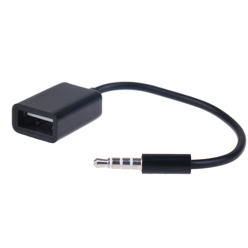 3,5 мм штекер Aux аудио разъем для USB 2,0 женский конвертер кабель автомобильный Mp3