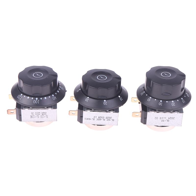 1 шт. 60/90/120 мин. Переключатель-таймер с ручкой для микроволновой печи со звонком, механический переключатель времени, детали для духовки, шкафа для подогрева, дезинфекционного шкафа