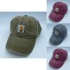 English Style Vintage Cotton Cap With Embossed Letters And Sun Shield For Men And Women