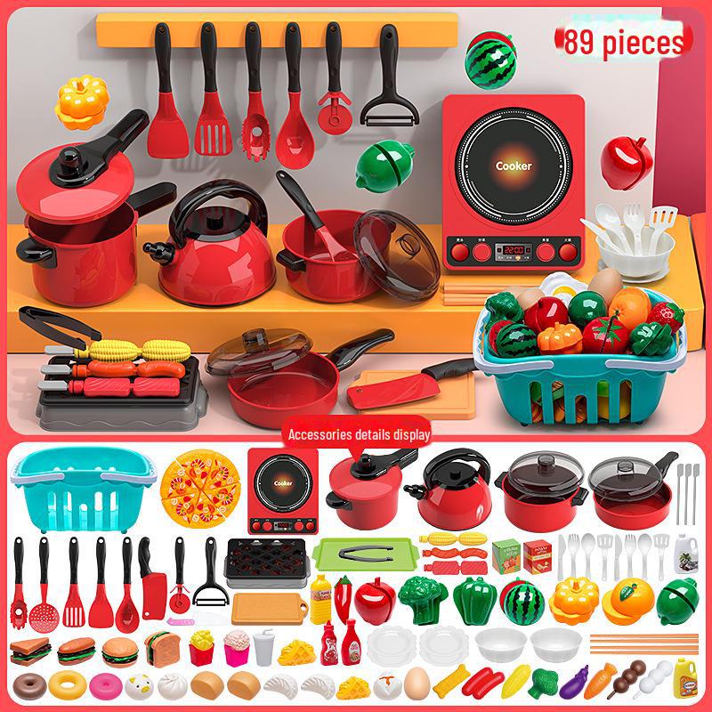 Детский игровой кухонный набор - Посуда для готовки и жарки для мальчиков и девочек