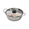 Pearl Metal Pot Yosenabe 18cm IH Compatible with Glass Lid Stainless Steel Single Person Kitchen Mate HC-24
