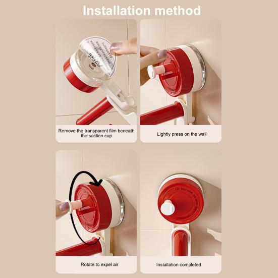 6-Claw Suction Cup Hook 360-Degree Swivel Hook No Drilling Adhesive-free Removable Hook for Home Wall Kitchen Bathroom