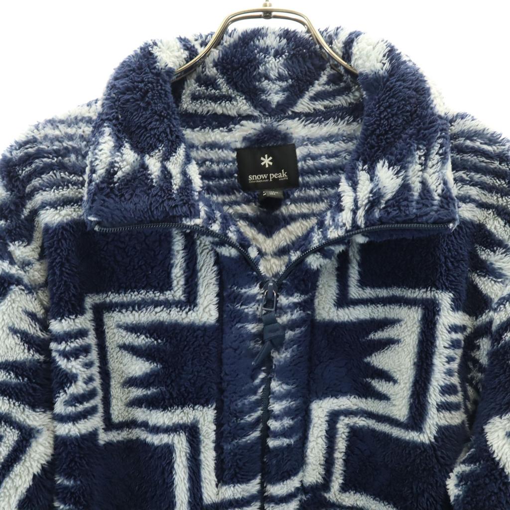 SNOWPEAK Overall Handle Fleece Jacket L Navy Outdoors Men's Used