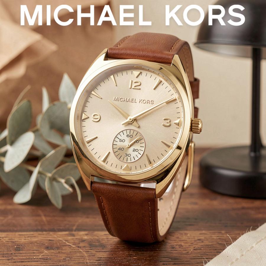 Michael Kors Женские кварцевые часы Callie с циферблатом цвета шампанского и ремешком из натуральной кожи цвета загара, 39 мм, MK2373