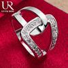925 Sterling Silver AAA Zircon Ring Fashion Wedding Jewelry