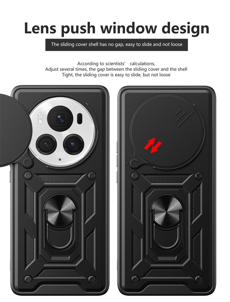 Чехол для Honor Magic6 Pro, защитный противоударный защитный чехол для телефона Honor Magic 6 Pro 6Pro, автомобильный держатель, кольцо, задняя крышка