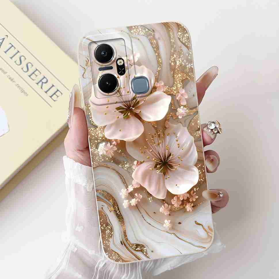 Чехол для Infinix Smart 6 Plus X6823C Роскошный Цветочный Модный Мягкий Силиконовый Чехол Для Телефона Infinix Smart 6Plus X6823 6.6"