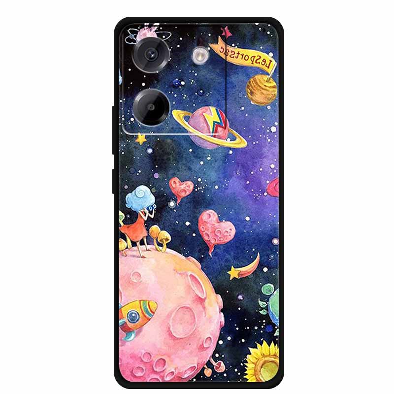 Чехол для Xiaomi Poco M7 Pro 5G, стиль мультяшной живописи, мягкий силикон + ТПУ, задняя крышка, чехлы для Poco M7 Pro 5G, противоударный чехол, новый