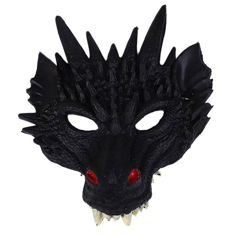 Animal Mask Masquerade Mask Dragon Mask Halloween Party Mask Costume Props Mask Full Head Mask for Fancy Dress Party