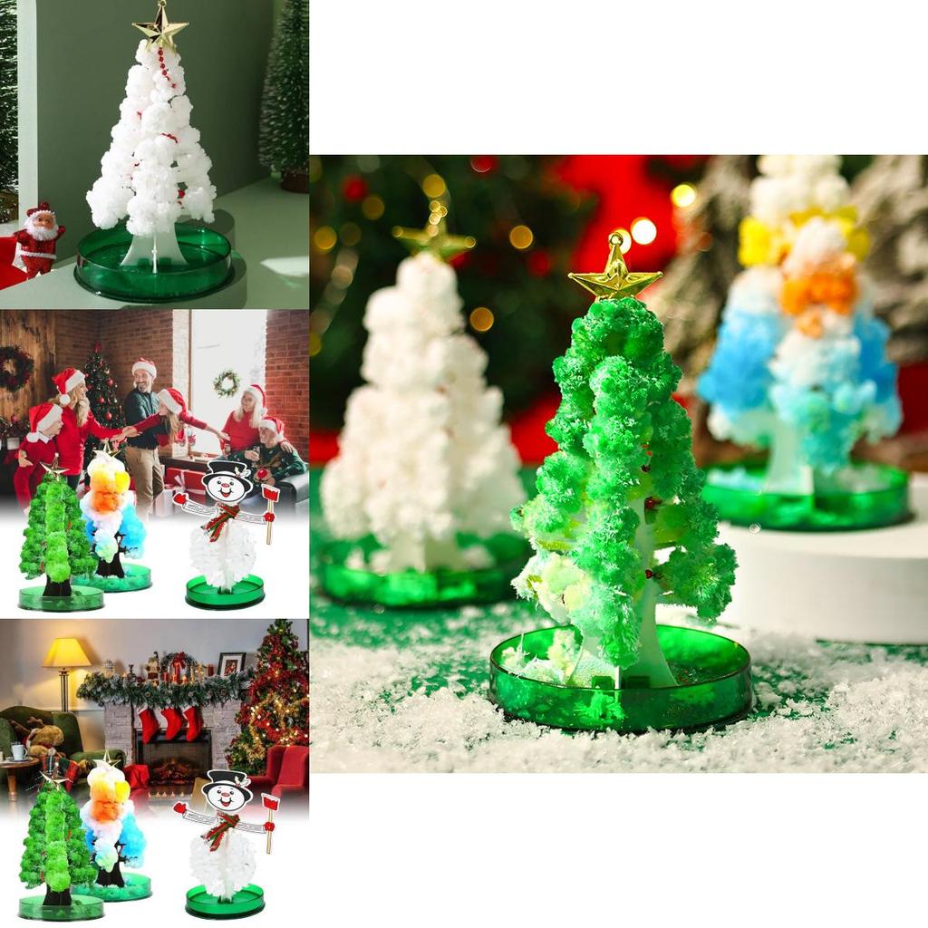 Причудливая 15-сантиметровая бумажная волшебная рождественская елка, красочный кристалл, растущая детская игрушка, подарок