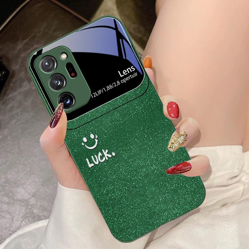 Sunshine Smile Серебристый Для Samsung Galaxy Note 8 9 10 PRO 20 Ultra A01 02 03 Core 04E 4G 12 13 5G Чехол для телефона из закаленного стекла