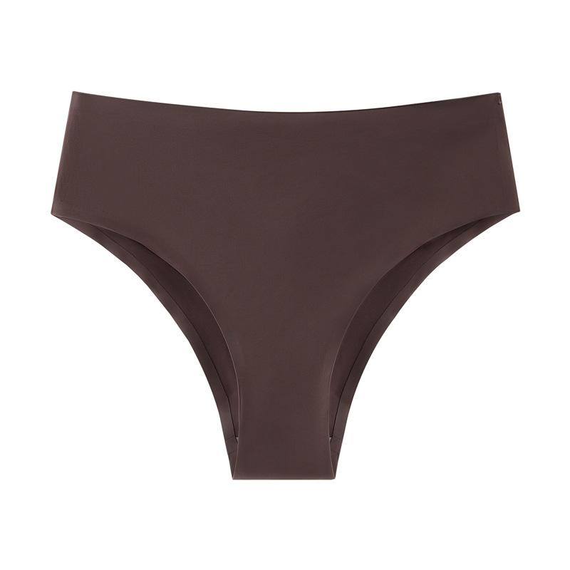 Нижнее белье из ледяного шелка, быстросохнущие трусики, бесшовные трусики для фитнеса, дышащие трусы со средней талией, женские трусы