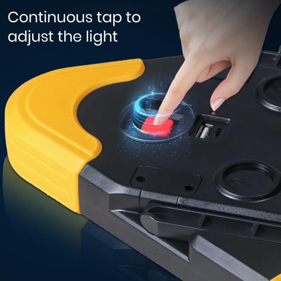 Car Emergency Breakdown Warning Triangle Red Reflective Safety Hazard Lamp Vehicle Tripod Stop Logo LED Light