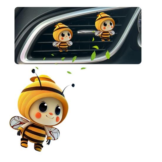 Little Bee Car Vent Clip Air Freshener Cute Auto Interior Perfume Holder