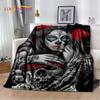 3D Gothic Horror Female Skull Dead Girl Soft Plush Blanket,Flannel Blanket Throw Blanket for Living Room Bedroom Bed Sofa Picnic