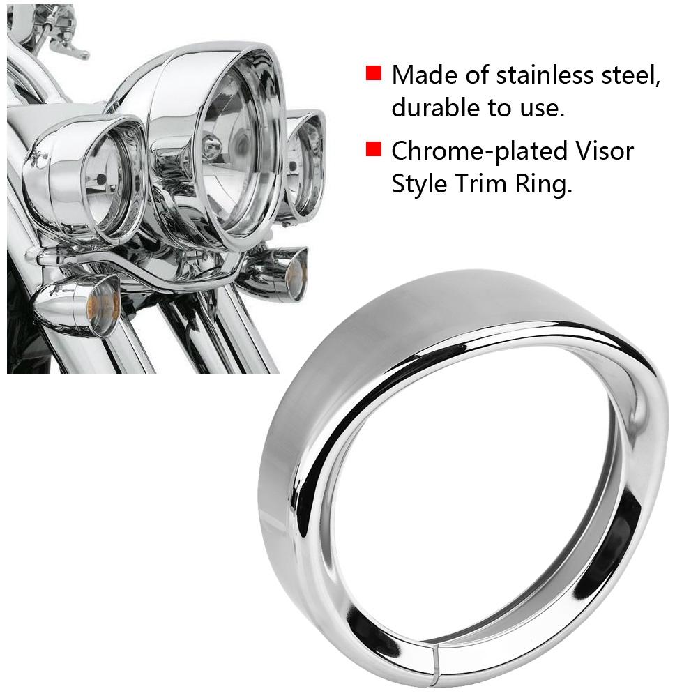 7 дюймов Touring Softail Visor Headlight Light Trim Beauty Ring