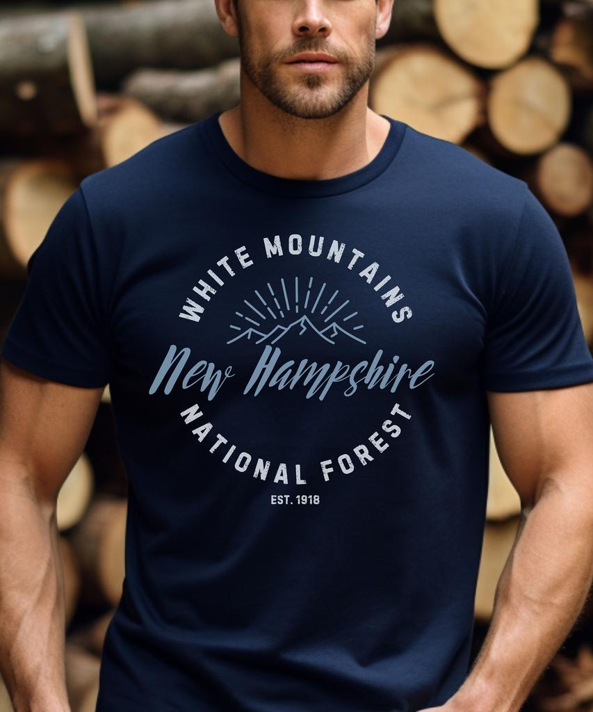 New Unisexs Tshirts White Mountains National Forest TShirt New Hampshire Highquality Fashionable Trendy Casual and Comfortable