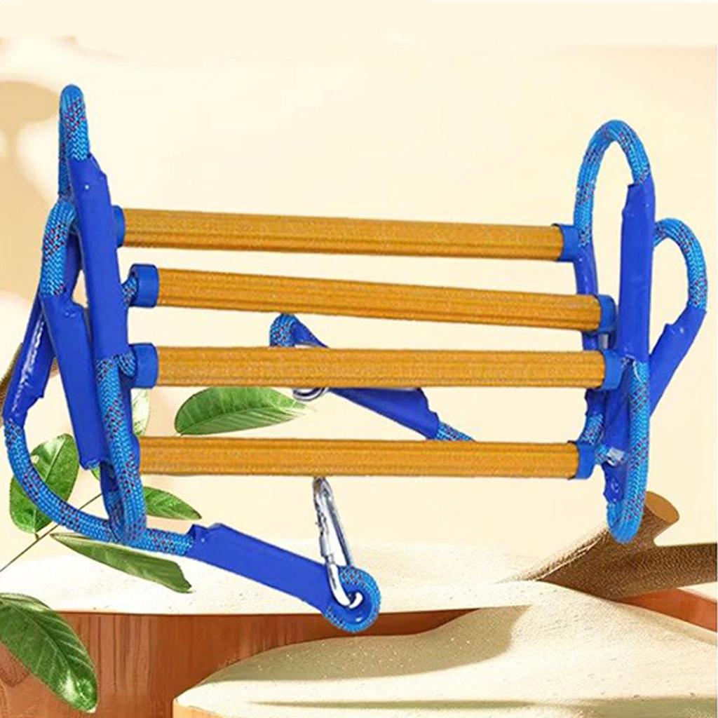 4-ступенчатая веревочная лестница для лодки, складная вспомогательная, морская веревочная посадочная лестница, лестница для плавания для надувной лодки, каяка, моторной лодки, каноэ