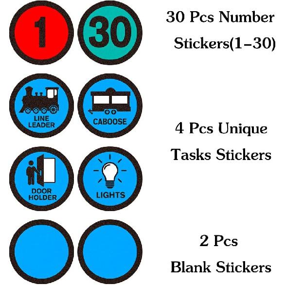 WhatSign Line up Spots for Classroom Floor Stickers - 36Pcs Number Stickers Floor Numbers for Classroom Lining up for Back to School Kindergarten
