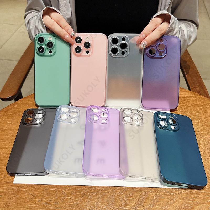Однотонный ультратонкий матовый чехол для телефона для iPhone 17 Pro Max 17 Air 16 15 14 13 Прозрачная накладка Coque
