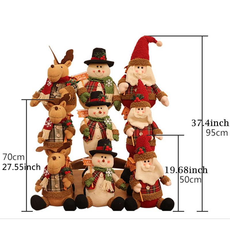 50/70/95 см Рождественская кукла-подъемник Рождественские украшения Статуэтки Новый год подарок на день рождения для детей Домашний отель Рождественские украшения