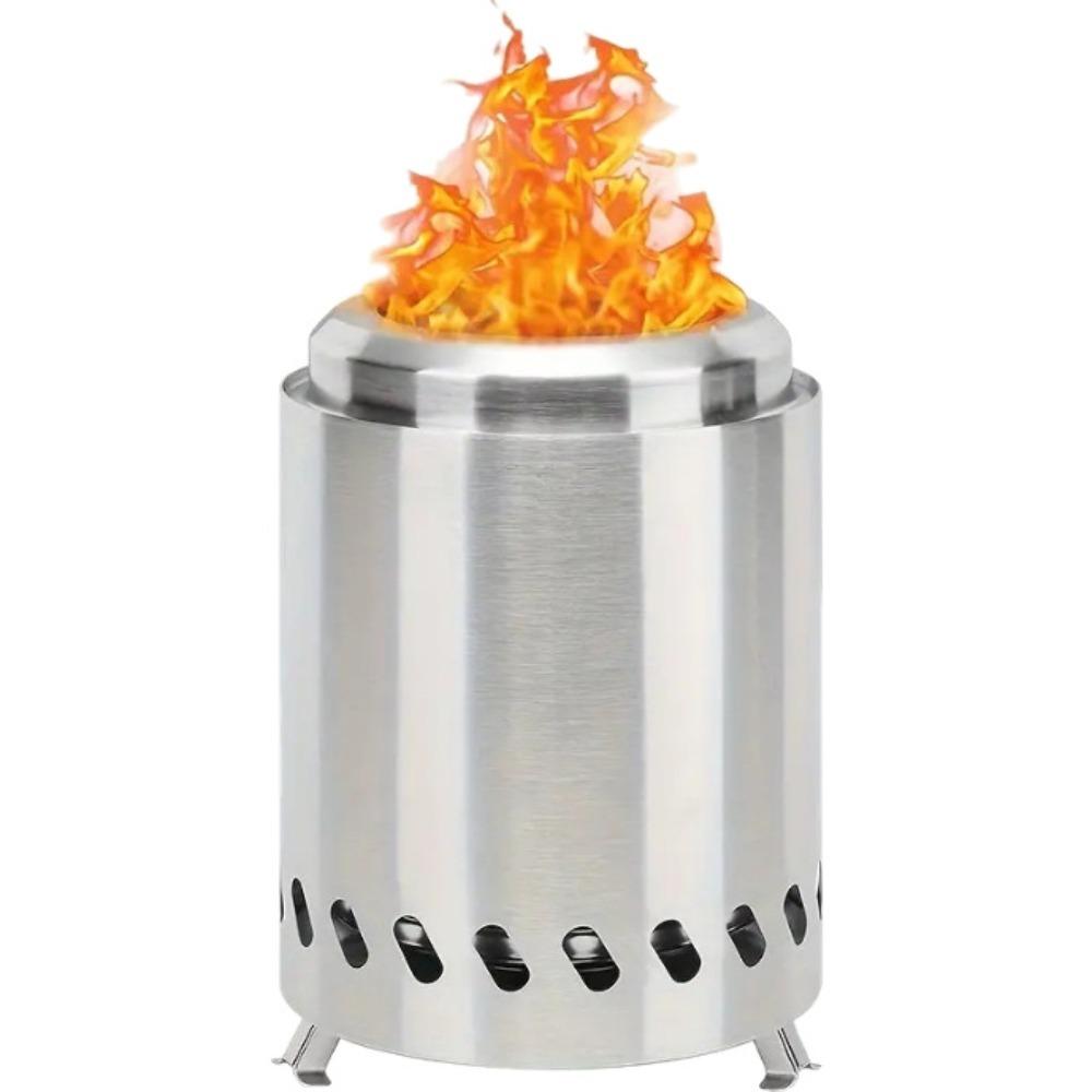 Anti-corrosive Camping Firewood Stove Stainless Steel Teapot Furance Practical Firepit Party