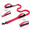 Экологически чистый поводок для собак, мягкий и удобный, с 2 ручками, прочный, светоотражающий, нейлоновый, красный, для маленьких собак, средних собак, для больших собак, для прогулок