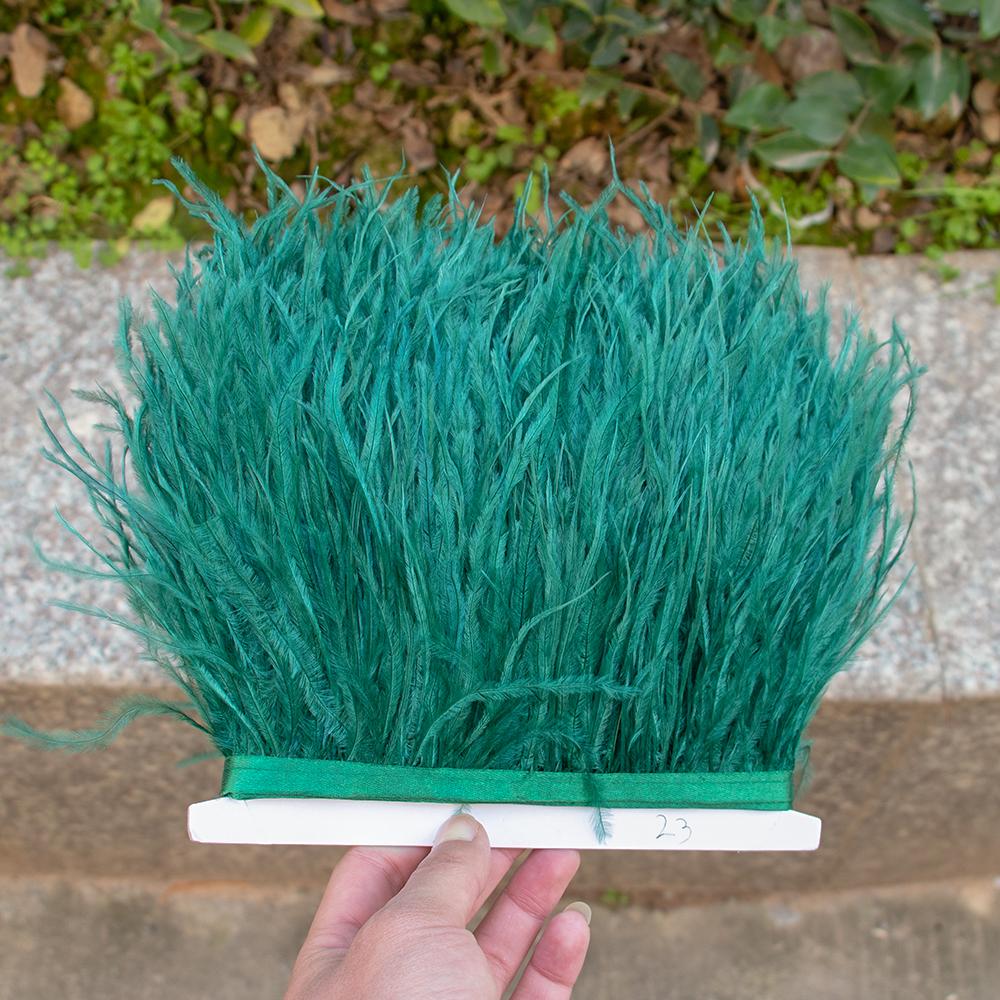 Feather1/5/10Meters Colorful Ostrich Feathers Trims for Crafts Christmas Dress Sewing Natural 6-8cm Ostrich Plumes Decor Accessories