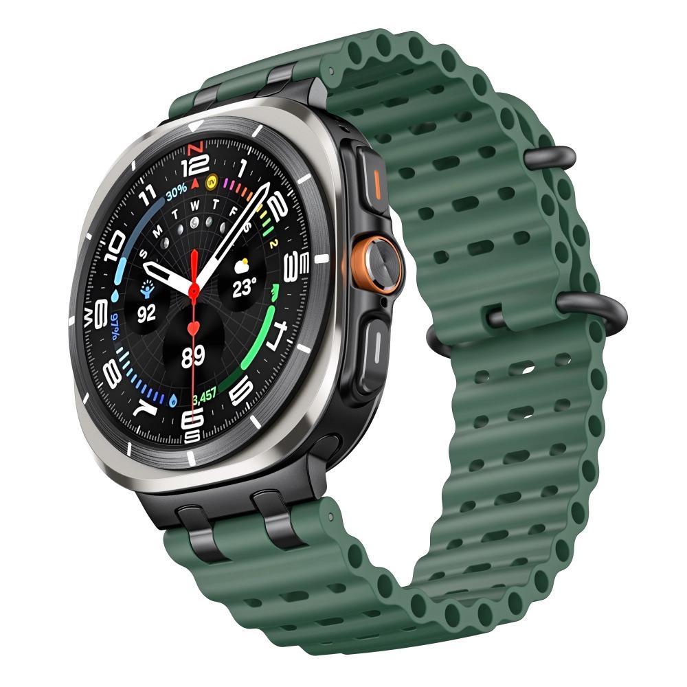 Дышащий силиконовый ремешок для Samsung Galaxy Watch Ultra 2024 47 мм Морской браслет на запястье Galaxy Watch Ultra(2025) Ремешок для часов 47 мм