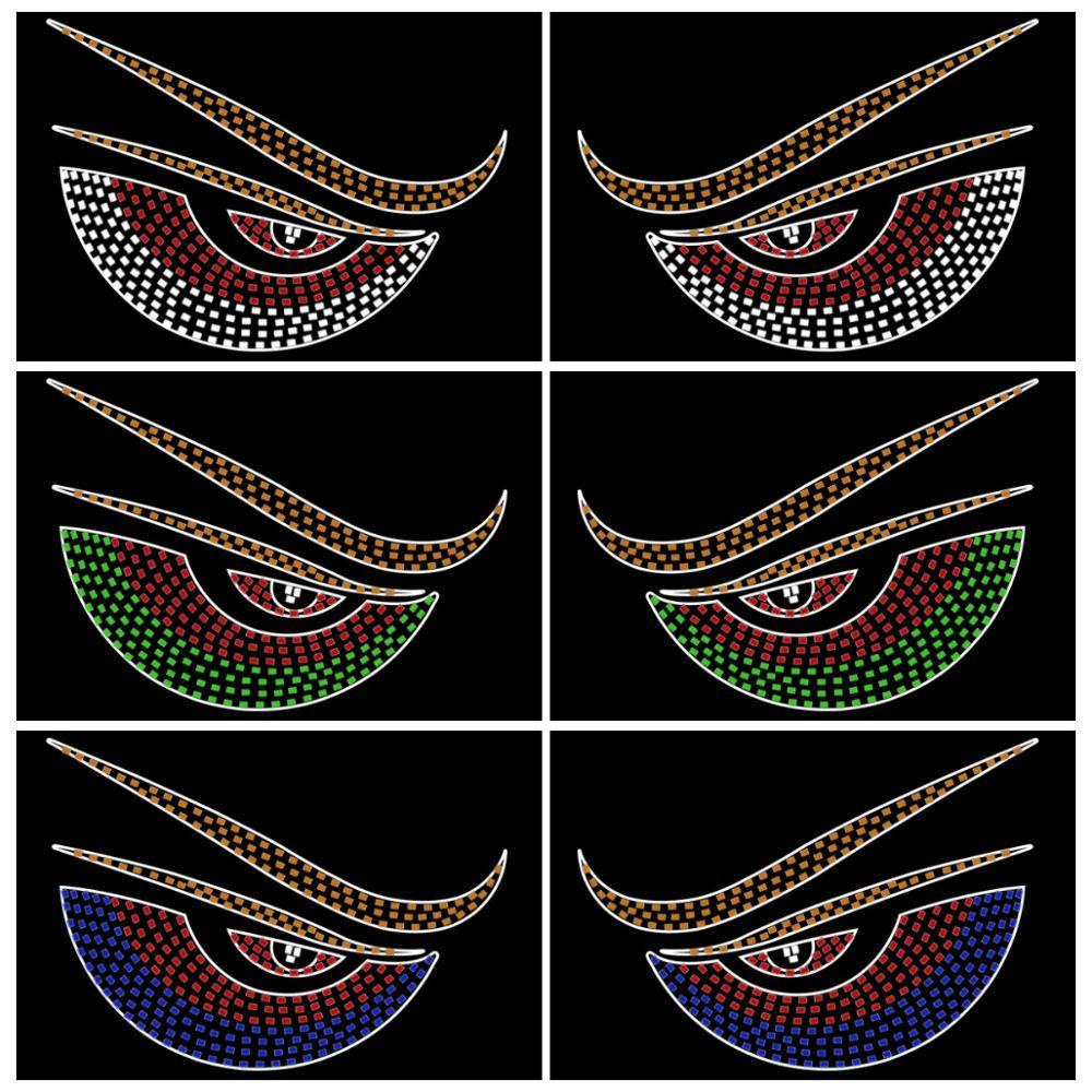 Гибкий светодиодный фонарь «Дьявольский глаз» для грузовика, USB пиксельная панель, креативная лампа, декор для автомобиля