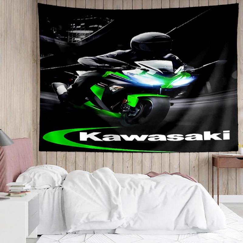 Kawasaki Ninja2 Tapestry for Bedroom Aesthetic Classroom Tapestries Wall Hanging for Living Room Dorm Office,Ideal Creative Gift