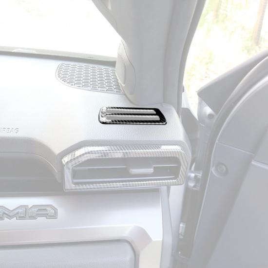 2P Interior Side Dash Air Vent Outlet Trim For Toyota 4Runner 2025+ Carbon Fiber