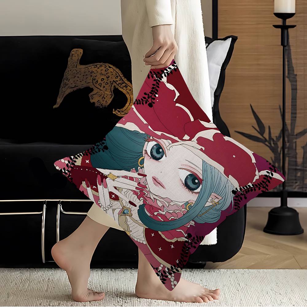 Аниме Сахарный сахар Руна Наволочка Полиэстер Подушки для дивана Декоративные накидные подушки Украшение дома Наволочка