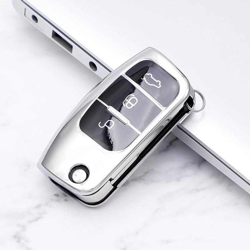 New TPU Folding Key Cover Bag Shell Case Keychain Protector For Ford Focus 2 MK2 Fiesta Mondeo Galaxy Falcon Territory Ecosport