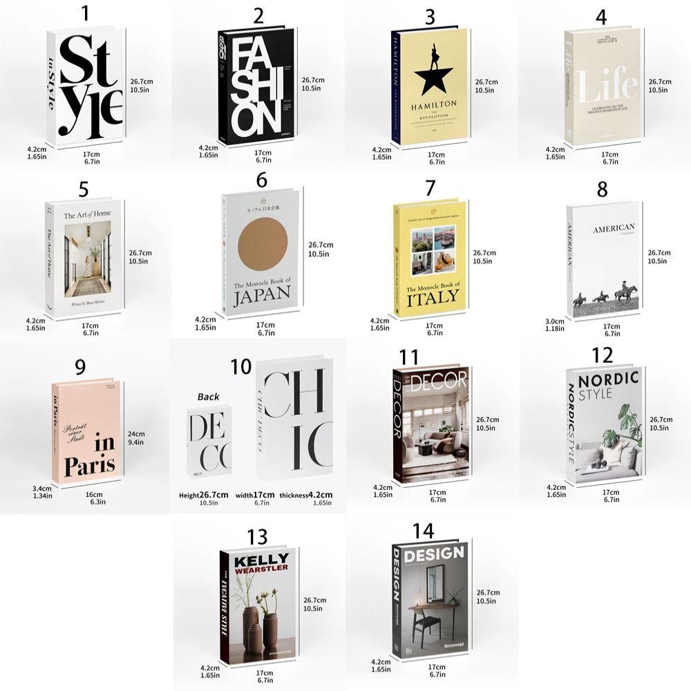 Creative Artistic Simulated Books Fashion Nordic Style Fake Books Handmade Book Model Decorative Book