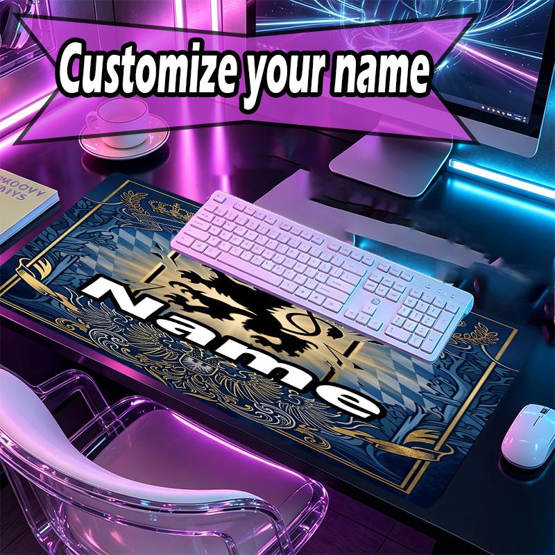 Custom Name Personalized 1860 Munchen football club Pattern Mousepad, Laptop PC Desk Mat, Decorative Desk Mat for Home Keyboard Pad Gift
