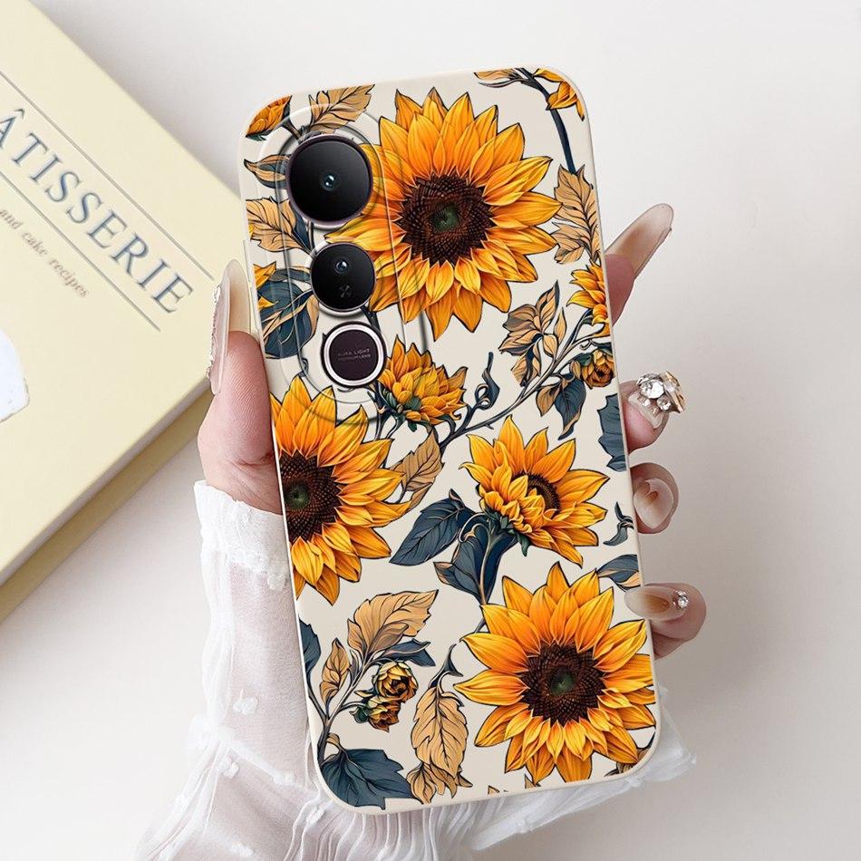 For Vivo V50 Lite Elegant Butterfly Floral Printed Phone Case For Vivo V50 V 50 V50lite Soft Silicone Shockproof Cases Bumpers