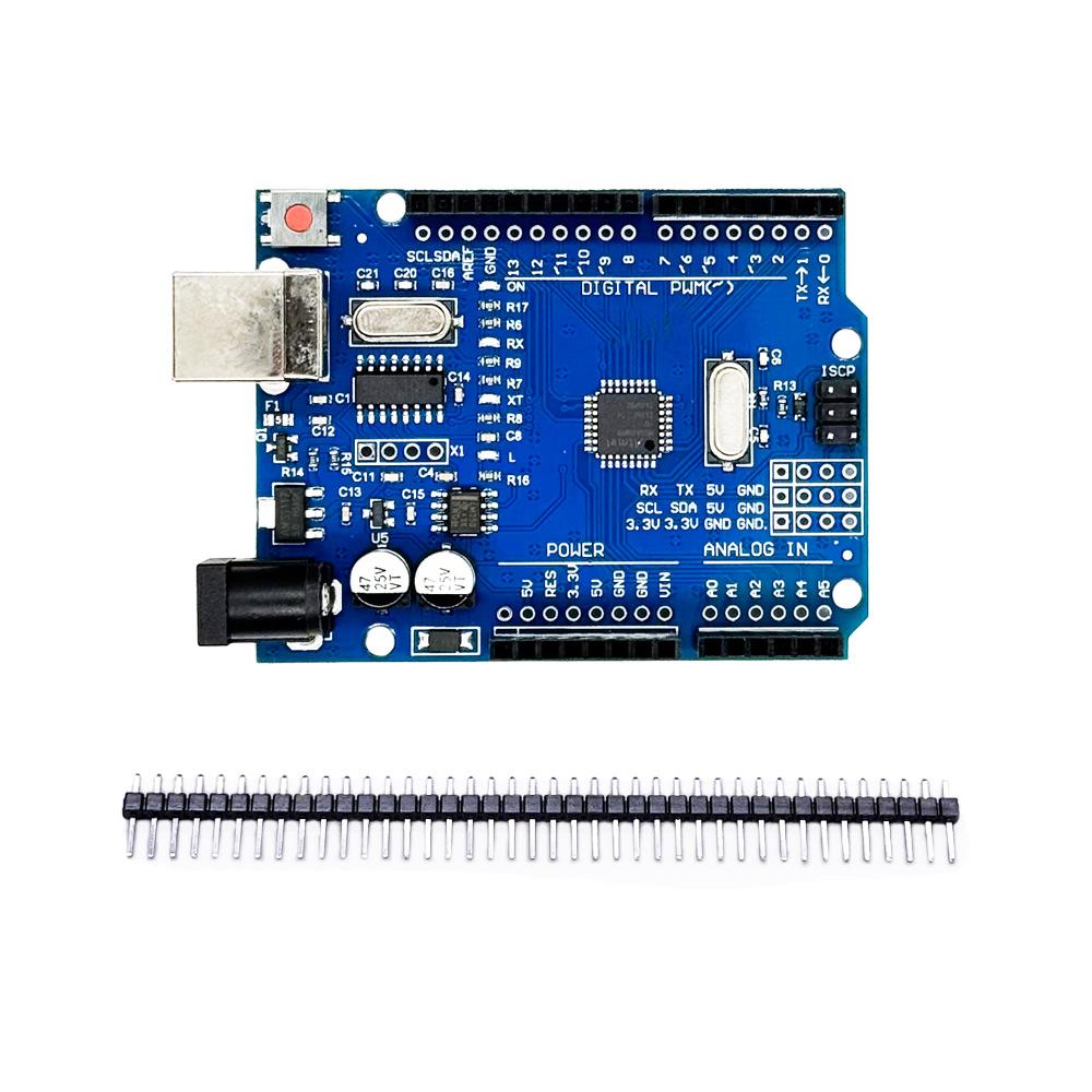 Электронный модуль для Arduino UNO R1 Официальная коробка Чип ATMEGA16U1+MEGA118P Плата разработки R1 + USB-КАБЕЛЬ